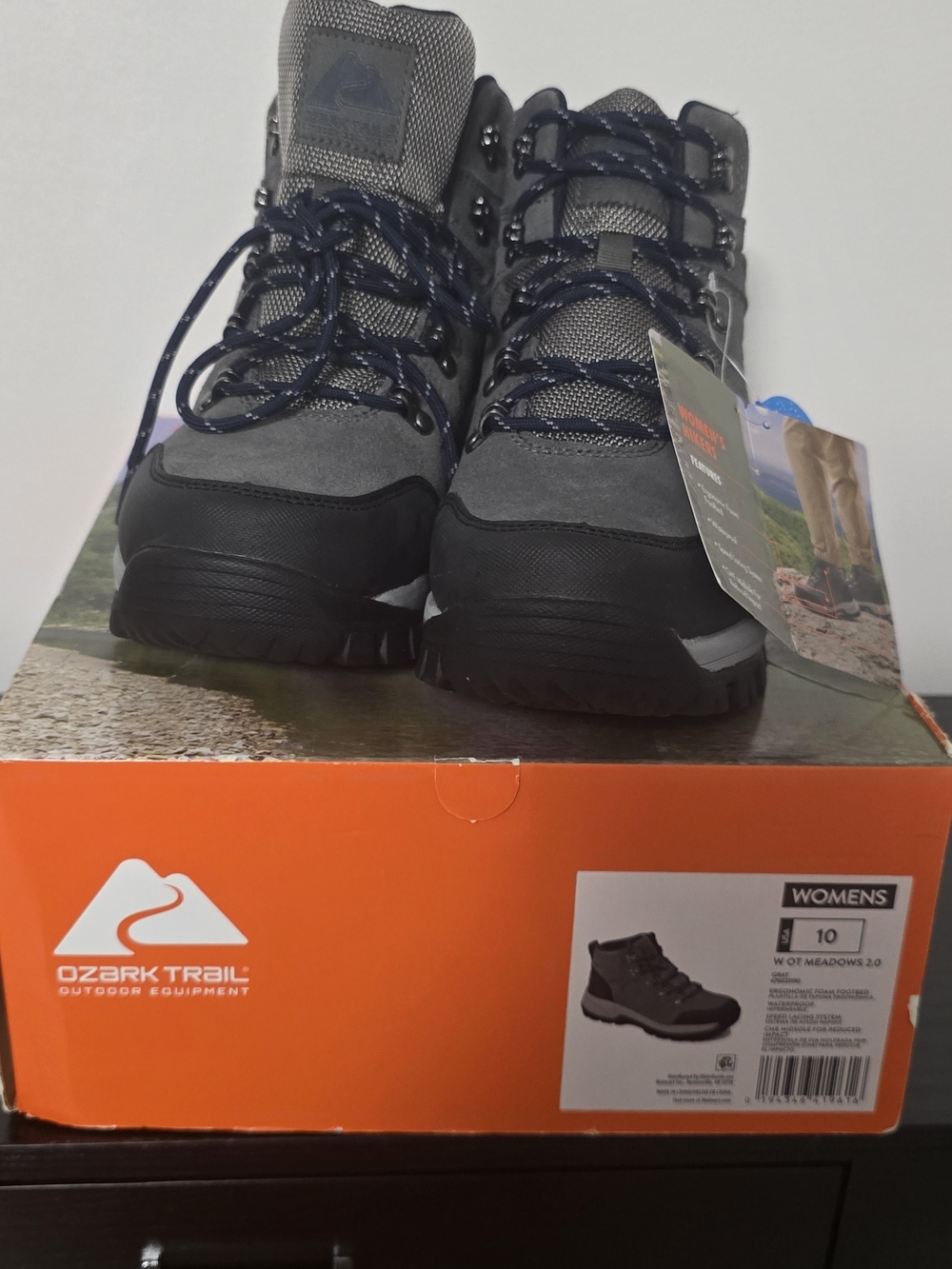 Ozark Trail Women's Gray Hiking Boots - Waterproof Trail Footwear
